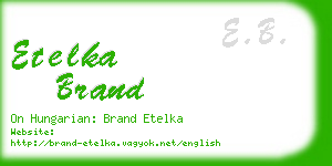 etelka brand business card